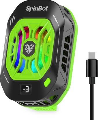 SpinBot IceDot Neo semi-conductor based Mobile Cooler with Temperature Display|RGB Light Gaming Accessory Kit??(Black, For Android, iOS)